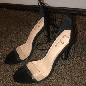Black Lace up heels